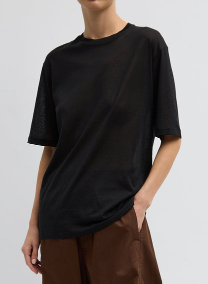 Tibi Sheer Crepe Knit Mock Unisex T-Shirt