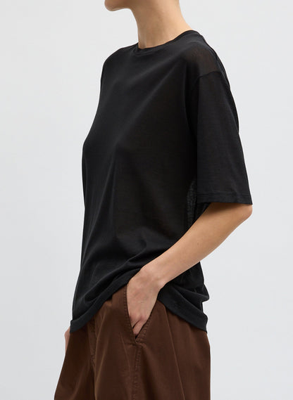 Tibi Sheer Crepe Knit Mock Unisex T-Shirt