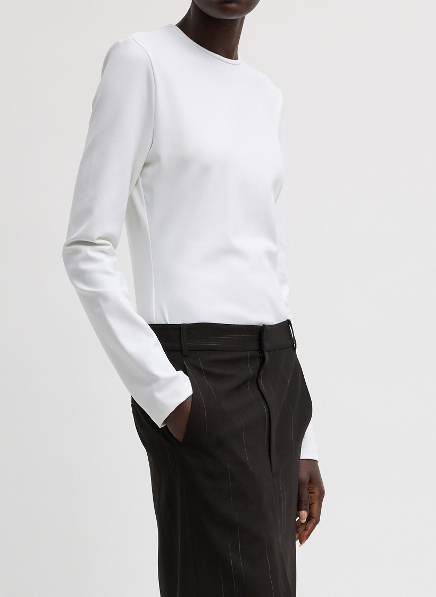 Tibi Compact Ultra Stretch Cut Out Back Top