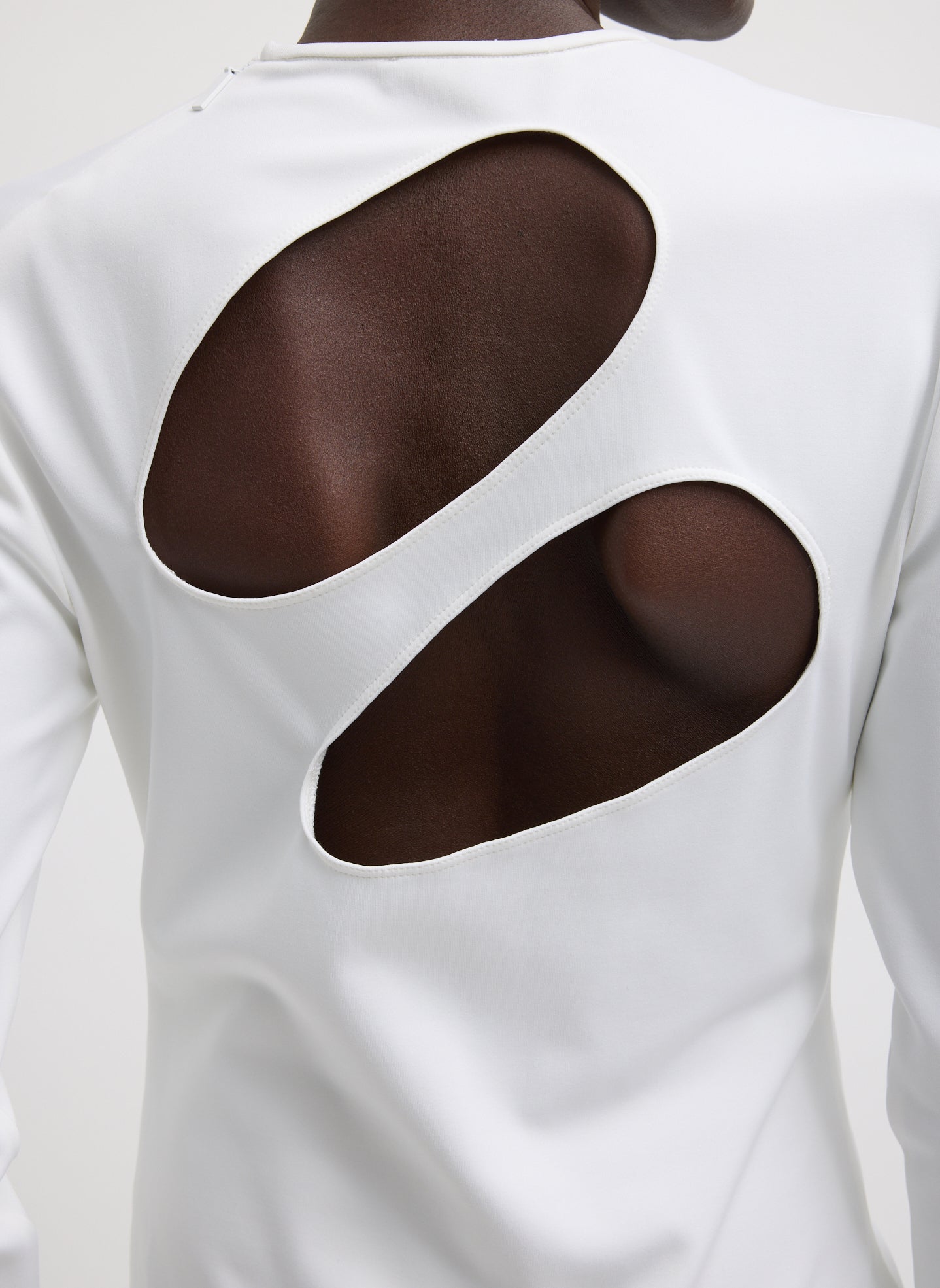 Tibi Compact Ultra Stretch Cut Out Back Top