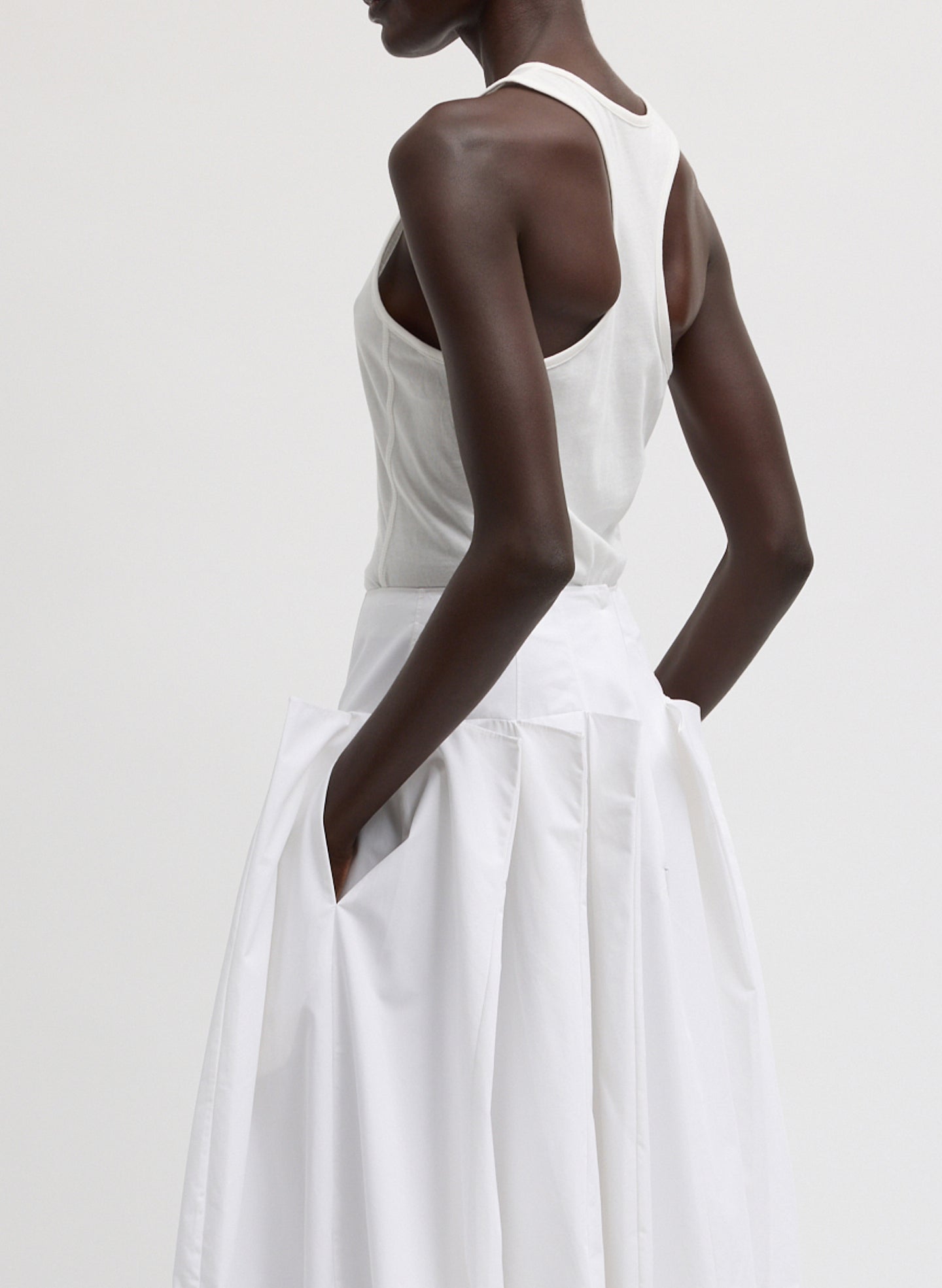 Tibi Crewneck Racerback Bodysuit