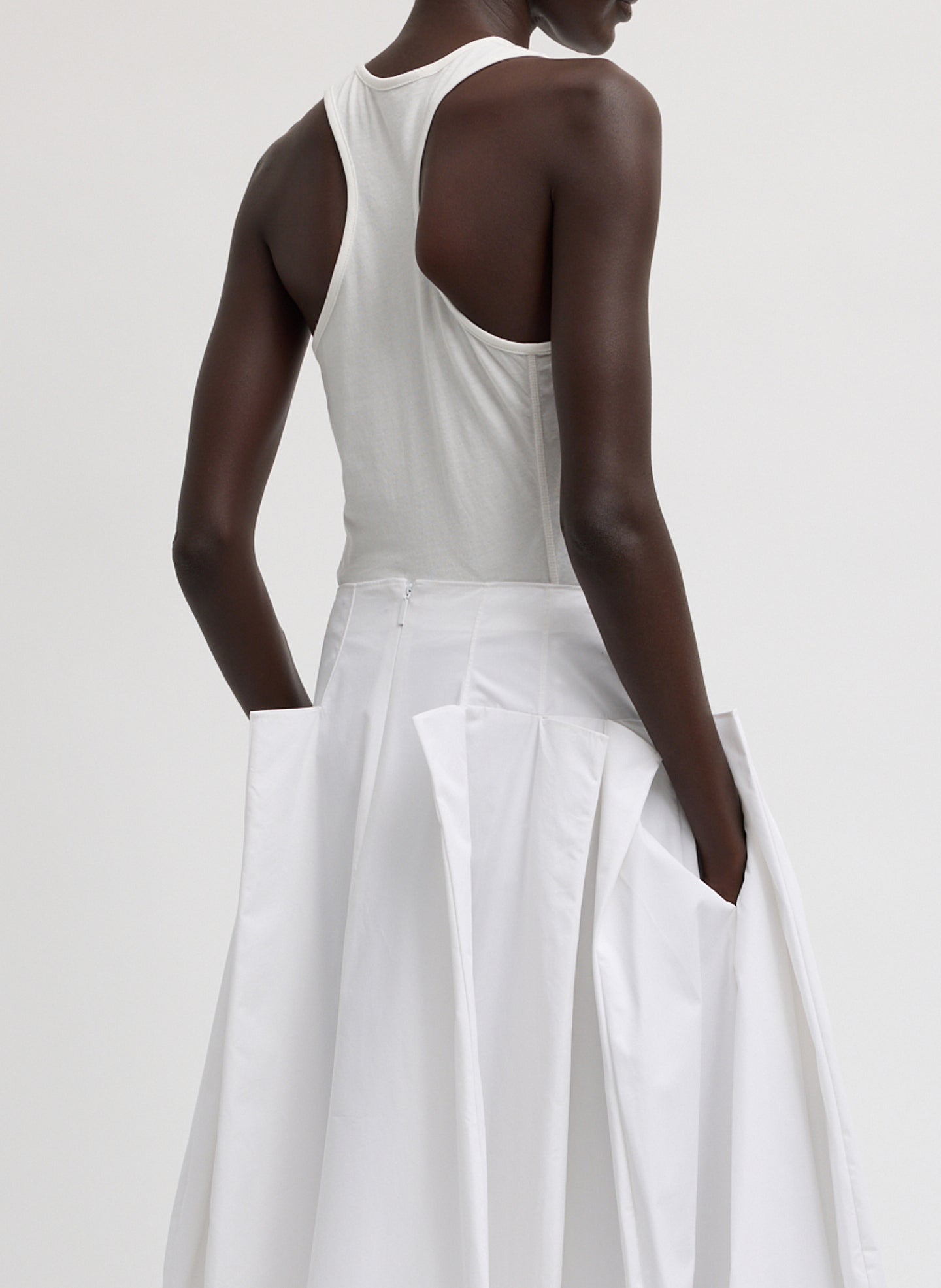 Tibi Crewneck Racerback Bodysuit