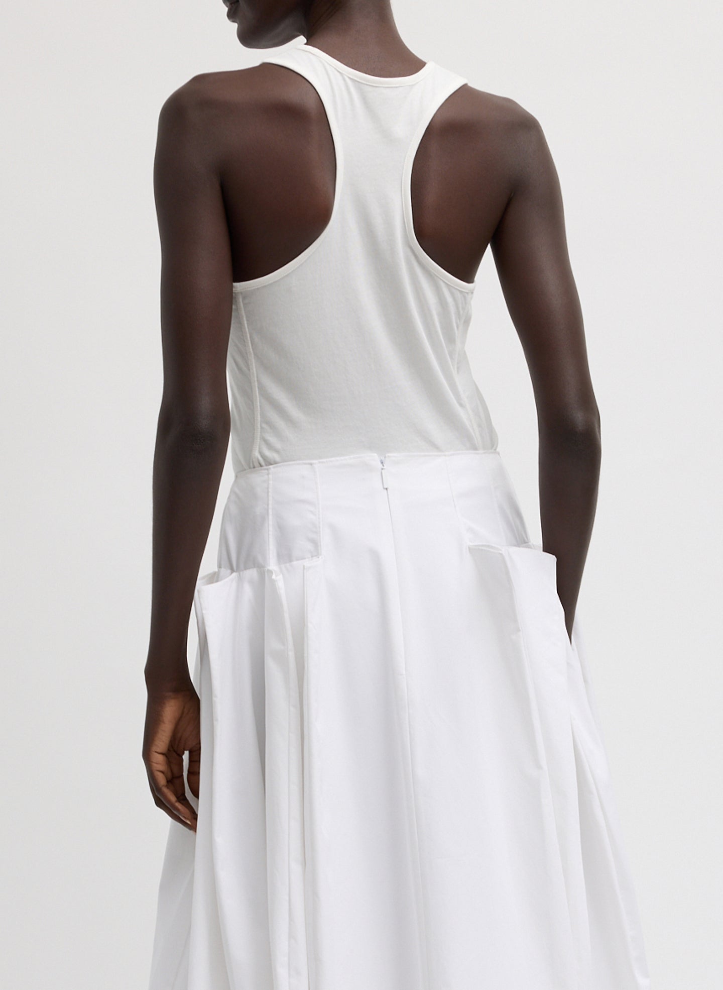 Tibi Crewneck Racerback Bodysuit