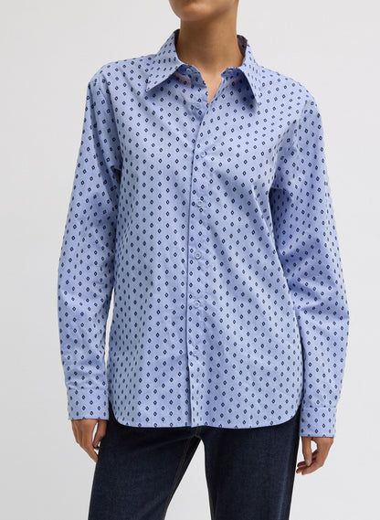 Tibi Flocked Oxford Classic Men's Shirt