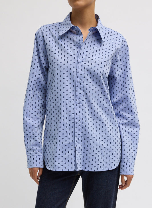 Tibi Flocked Oxford Classic Men's Shirt