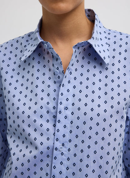 Tibi Flocked Oxford Classic Men's Shirt