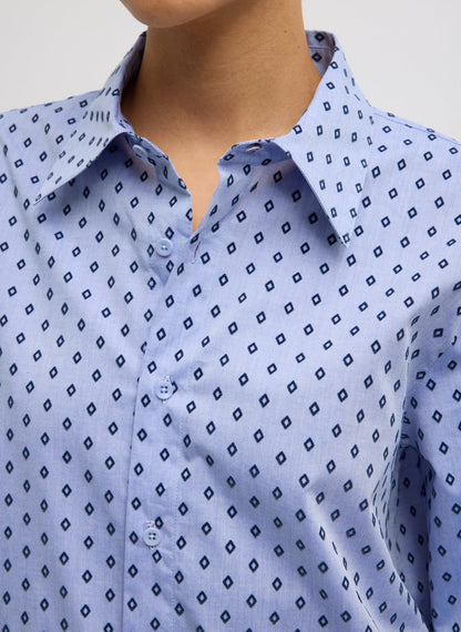 Tibi Flocked Oxford Classic Men's Shirt