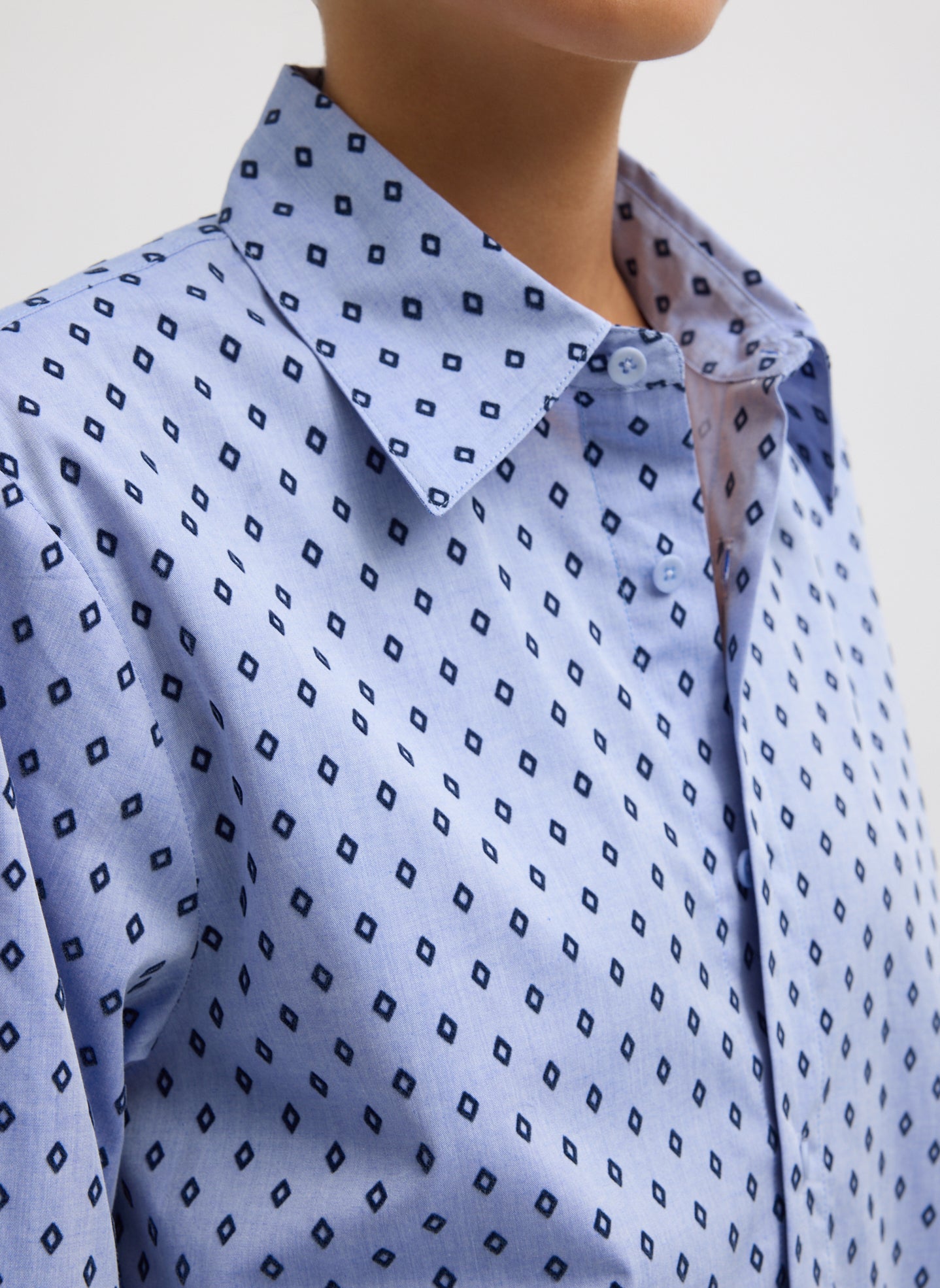 Tibi Flocked Oxford Classic Men's Shirt