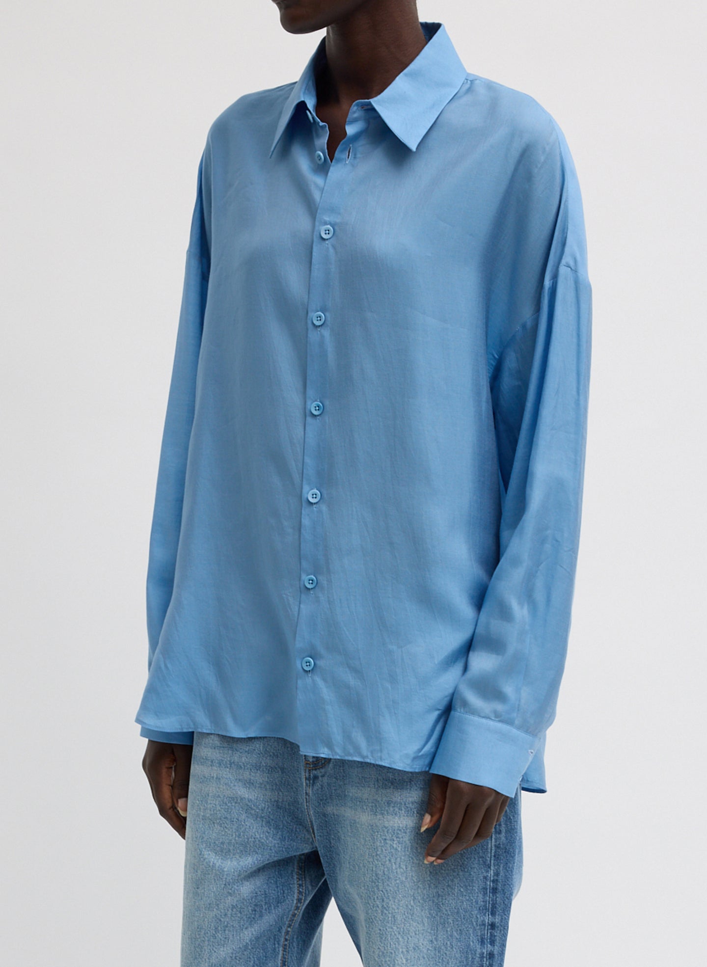 Tibi Ultra Light Silk Tencel Oversized Shirt
