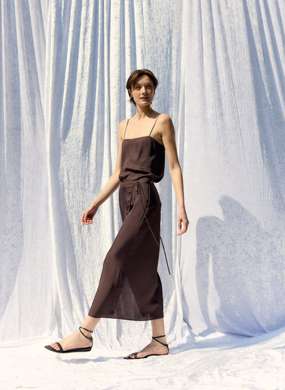 Tibi Summer Slip Wrap Skirt