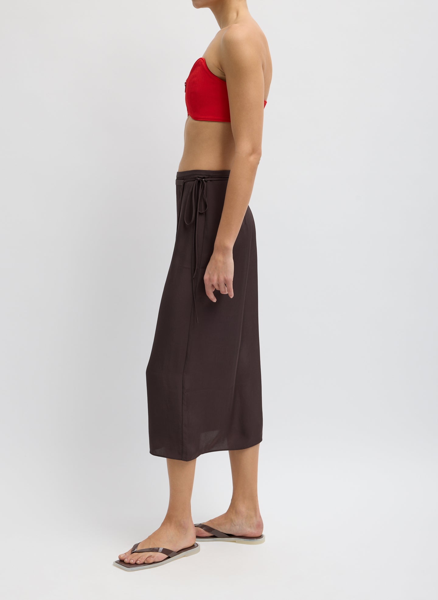 Tibi Summer Slip Wrap Skirt