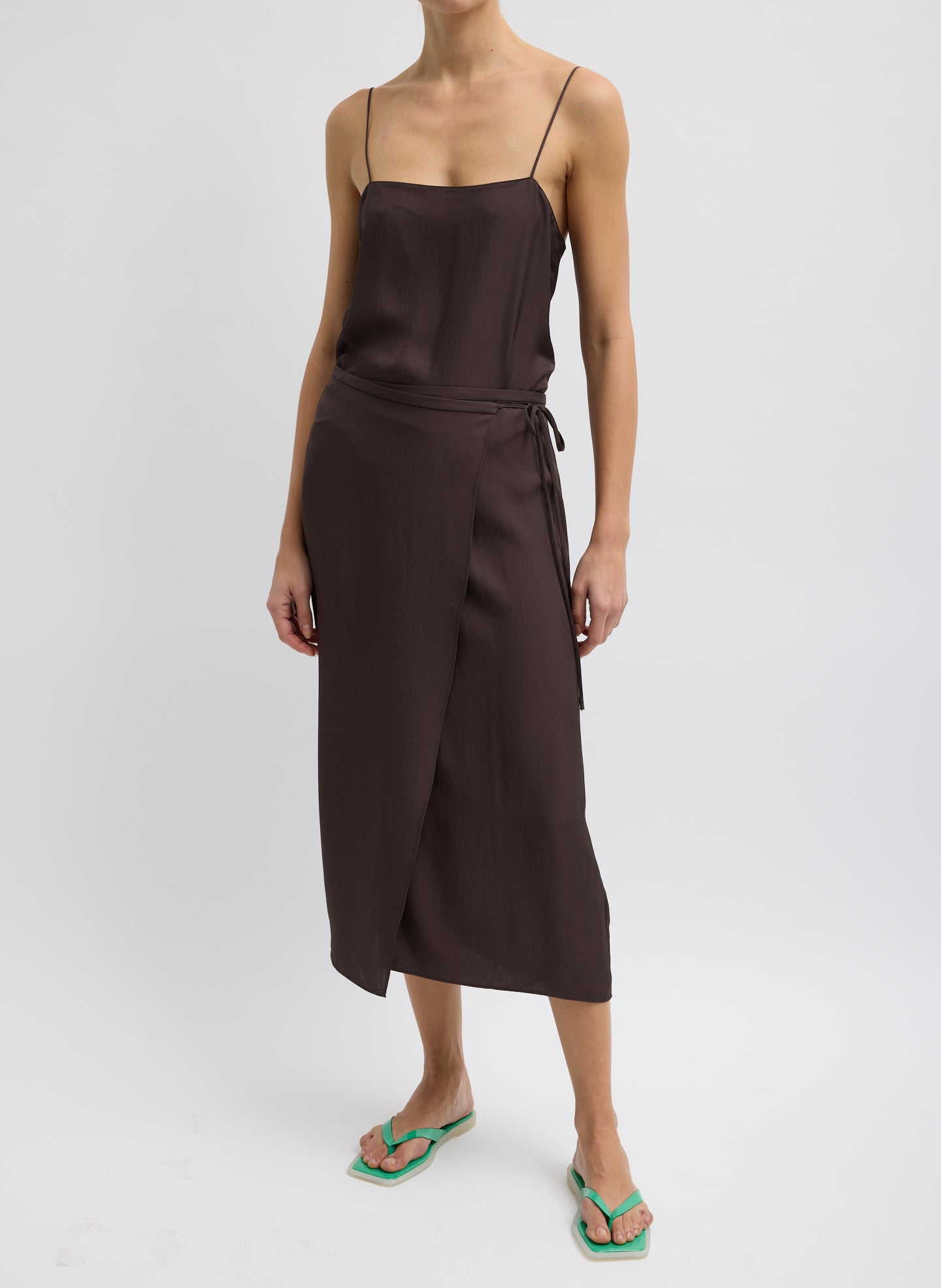 Tibi Summer Slip Wrap Skirt