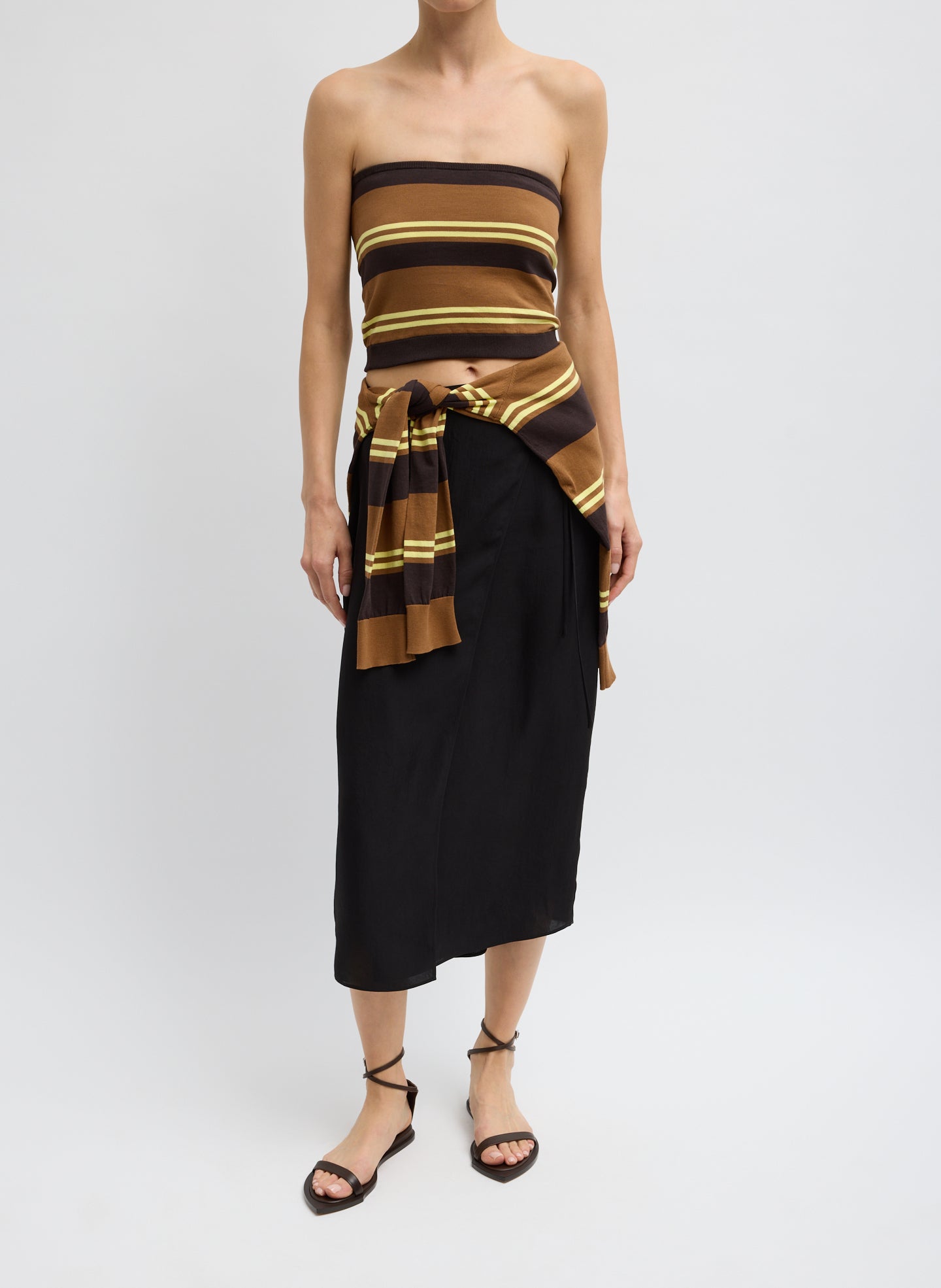 Tibi Summer Slip Wrap Skirt