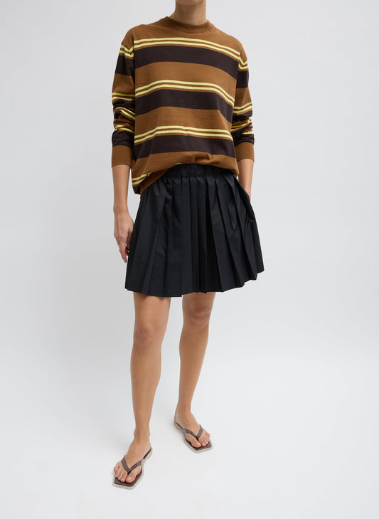 Tibi Summer Nylon Pull On Mini Skirt