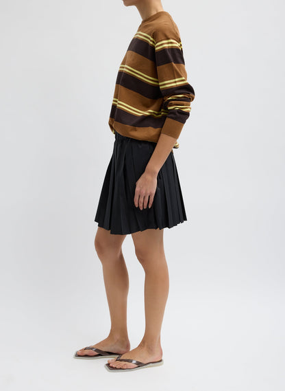 Tibi Summer Nylon Pull On Mini Skirt