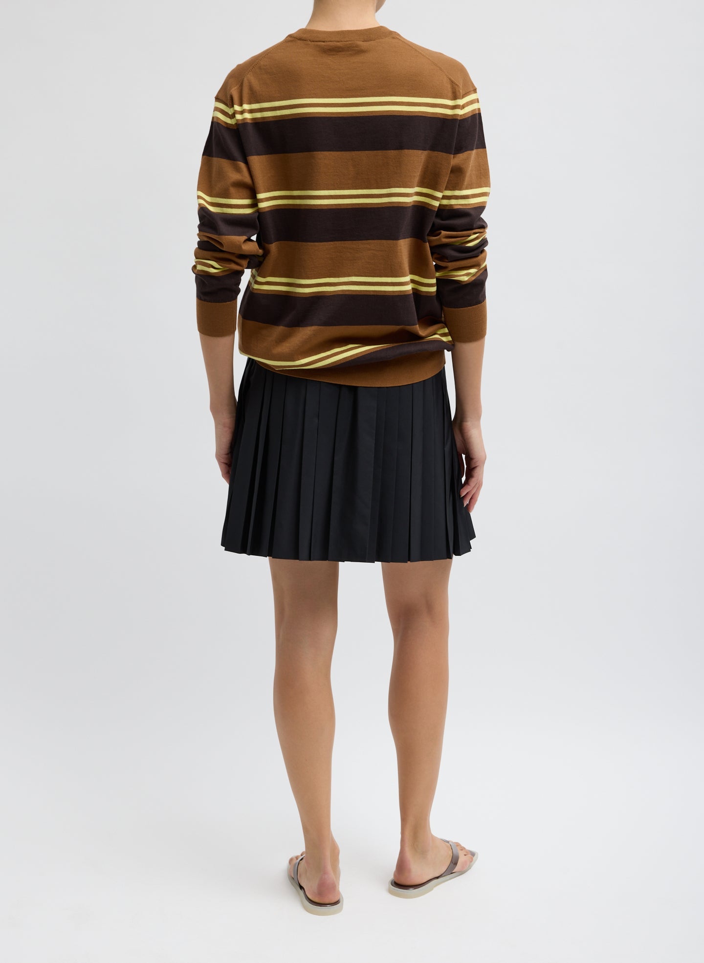 Tibi Summer Nylon Pull On Mini Skirt