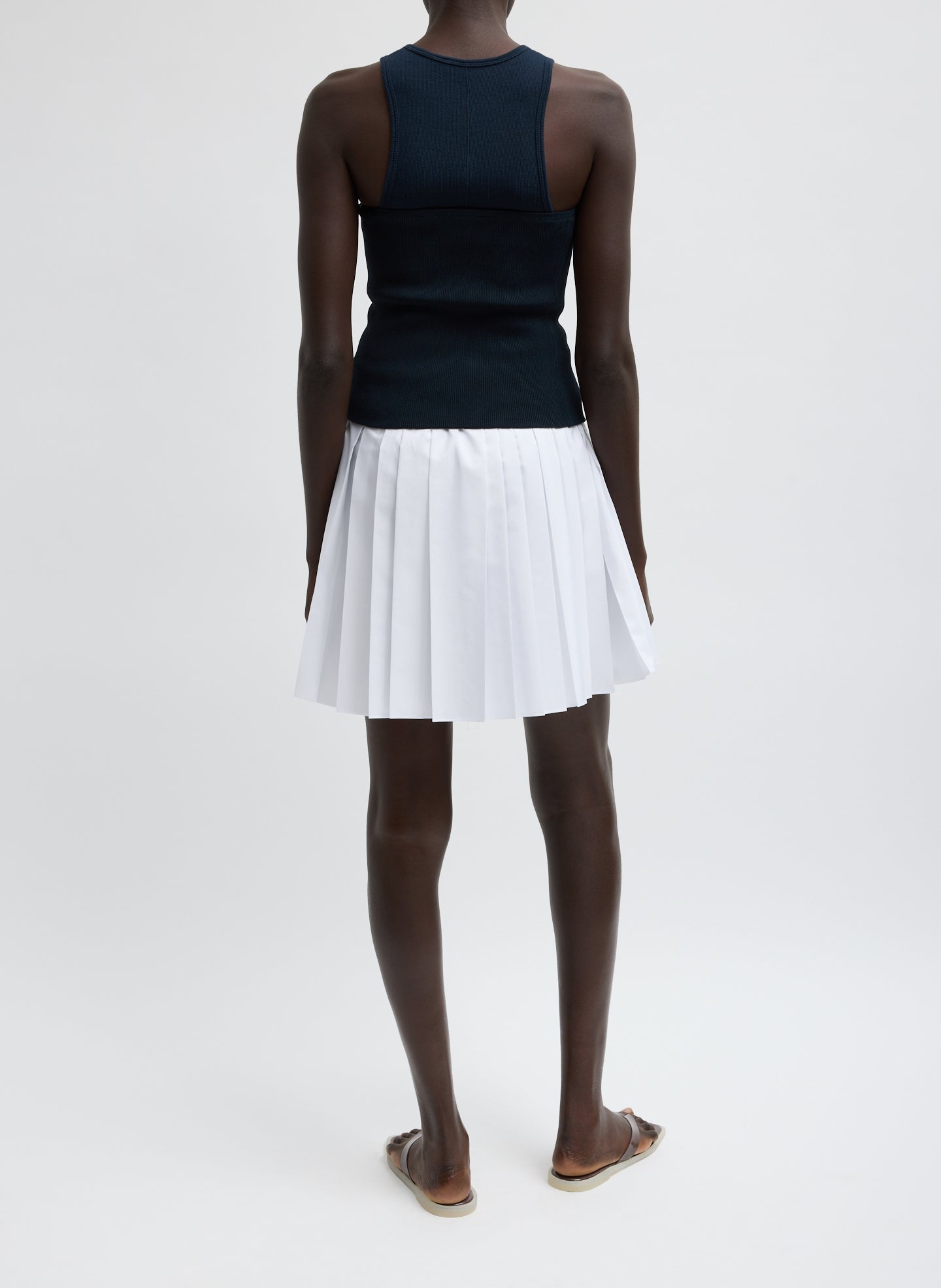 Tibi Summer Nylon Pull On Mini Skirt