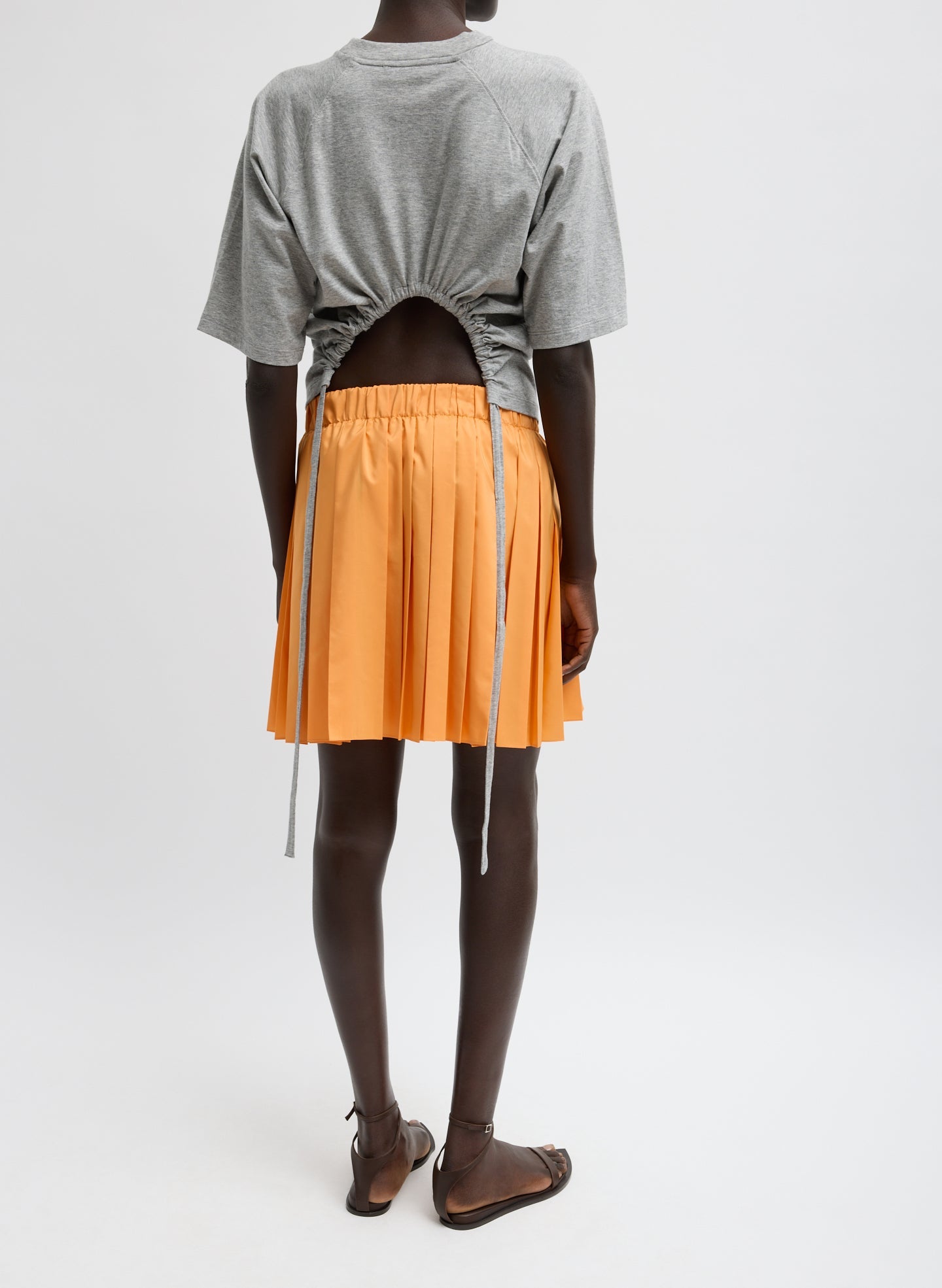 Tibi Summer Nylon Pull On Mini Skirt