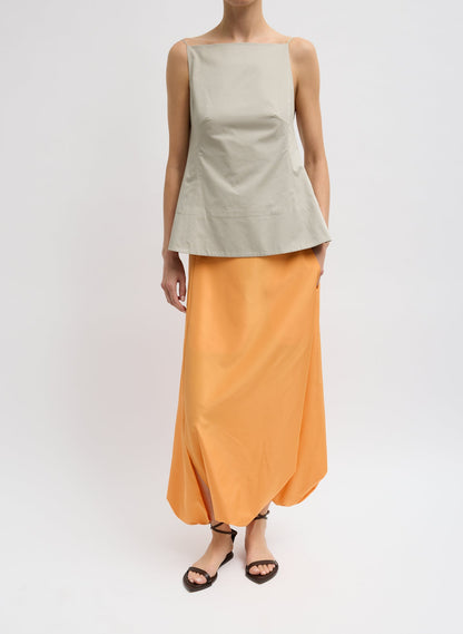 Tibi Summer Nylon Flat Front Jalouise Skirt
