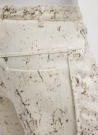 Tibi Calcimin Denim Midi Trouser Zip Skirt