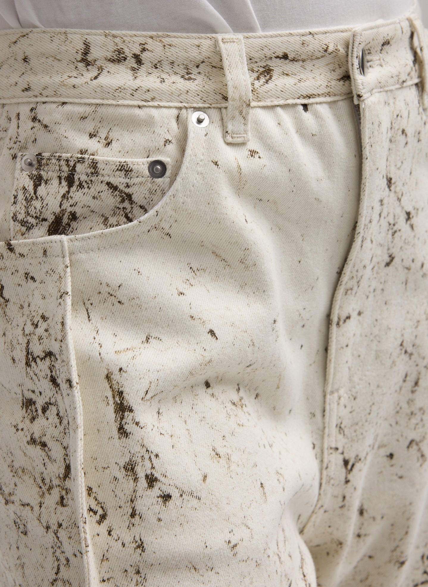 Tibi Calcimin Denim Midi Trouser Zip Skirt