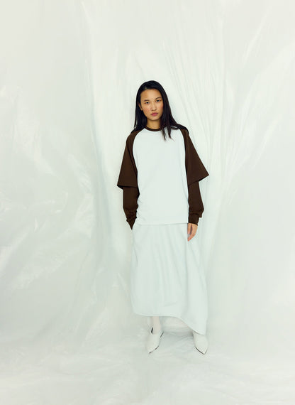 Tibi Leather Asymmetrical Balloon Skirt