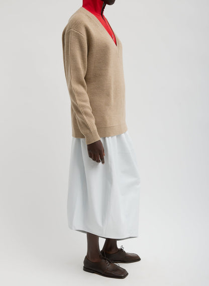 Tibi Leather Asymmetrical Balloon Skirt