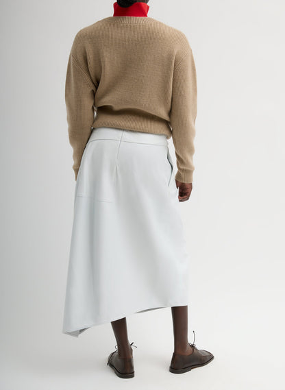 Tibi Leather Asymmetrical Balloon Skirt