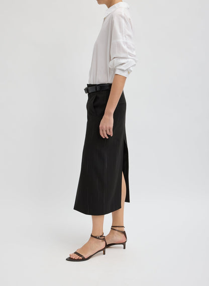 Tibi Viscose Suiting Midi Trouser Skirt