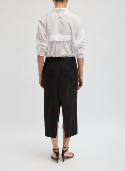 Tibi Viscose Suiting Midi Trouser Skirt