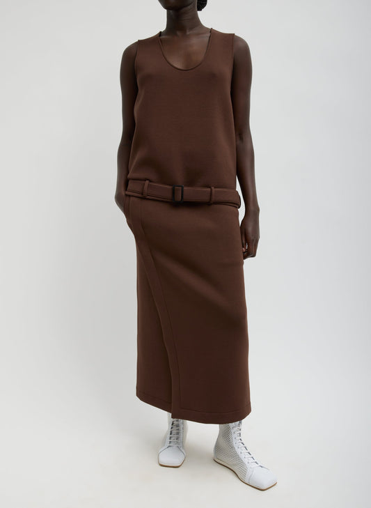 Tibi Bonded Viscose Maxi Wrap Skirt