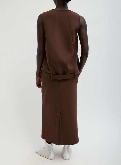 Tibi Bonded Viscose Maxi Wrap Skirt