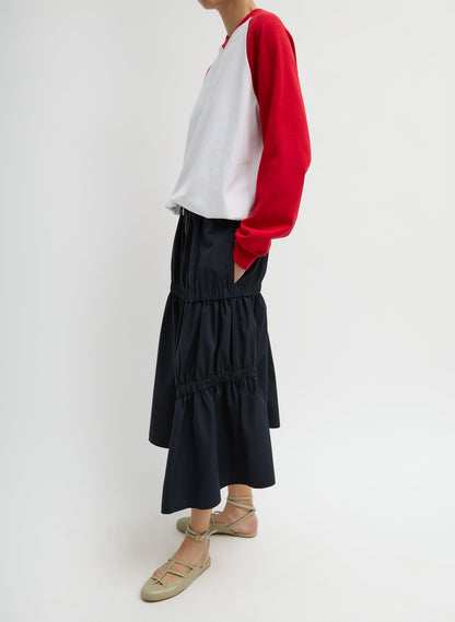 Tibi Tech Suiting Asymmetrical Skirt
