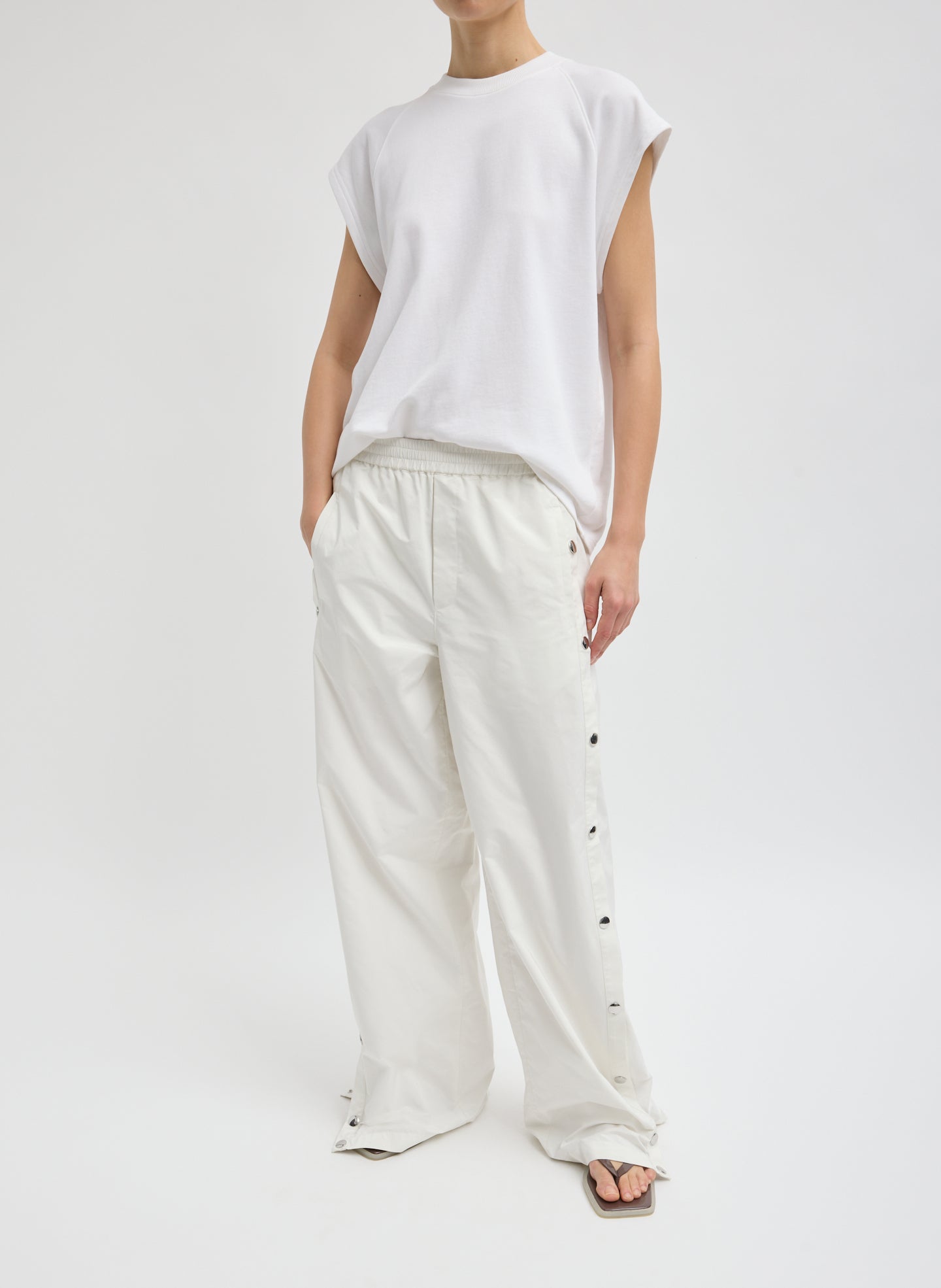 Tibi Nylon Snap Jogger