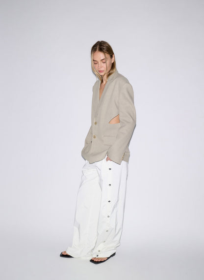 Tibi Nylon Snap Jogger