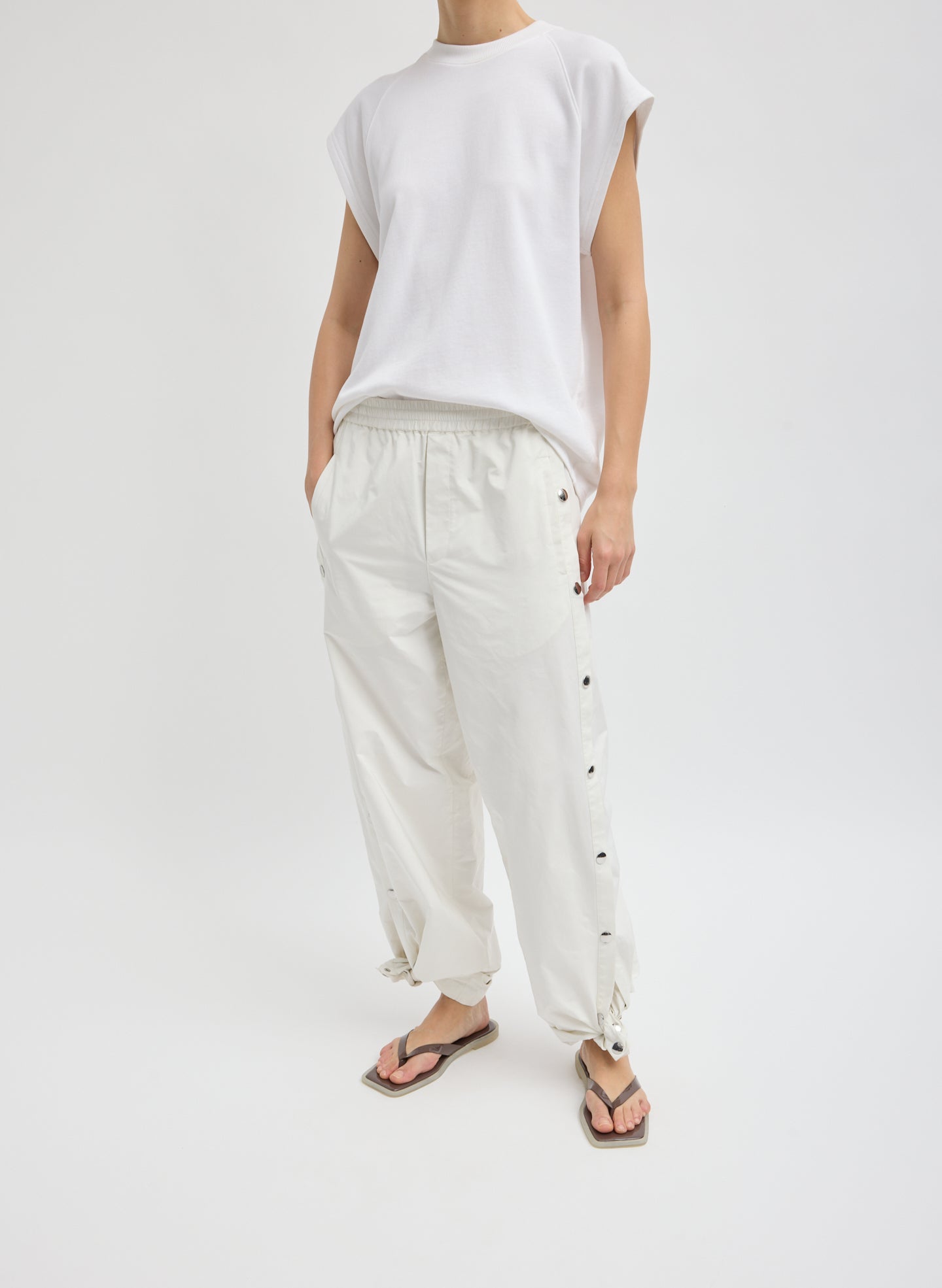Tibi Nylon Snap Jogger