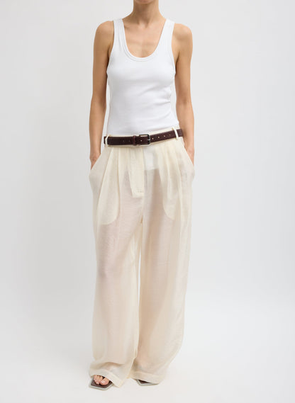 Tibi Summer Voile Stella Pant With Slit Detail