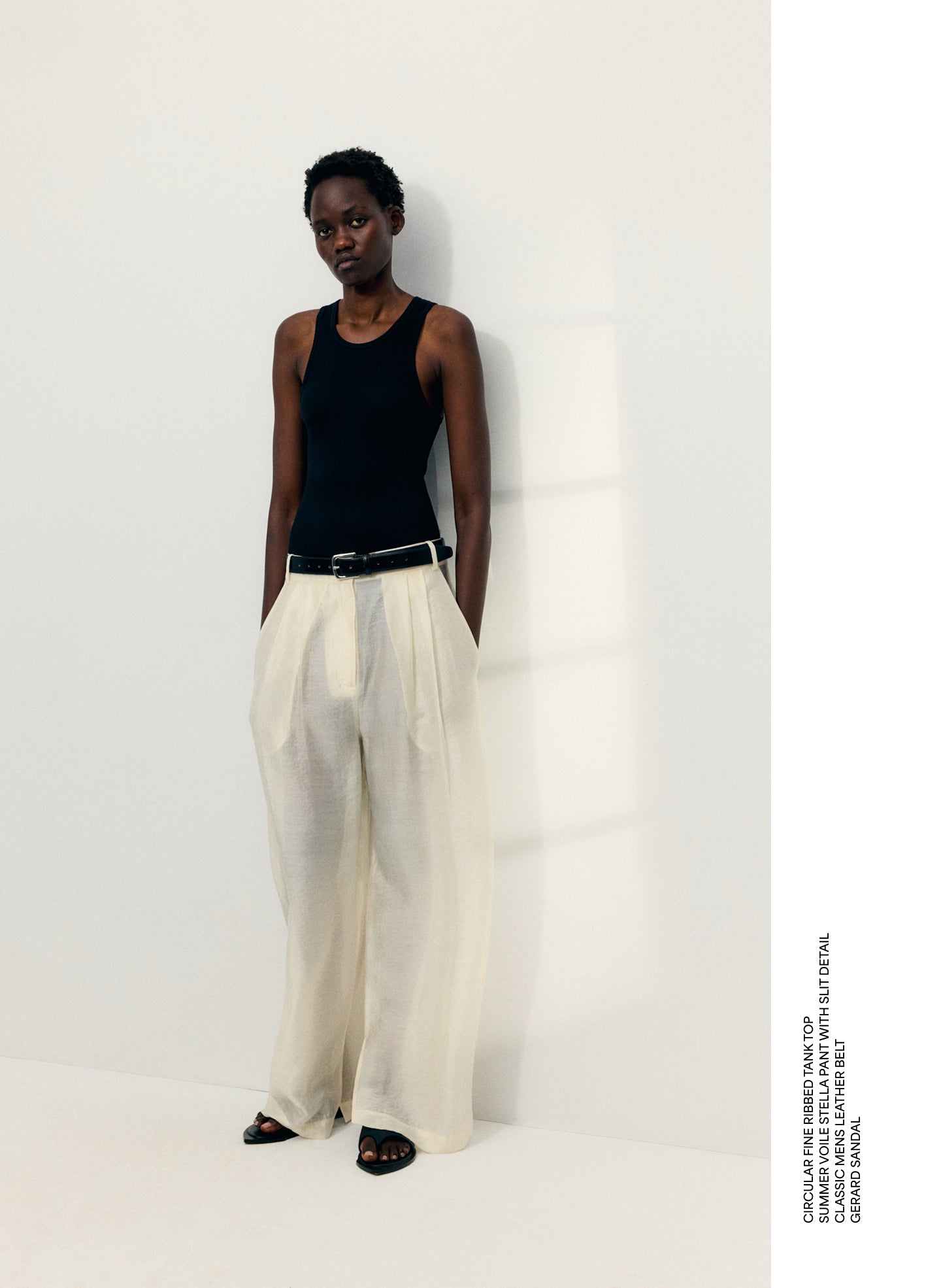 Tibi Summer Voile Stella Pant With Slit Detail