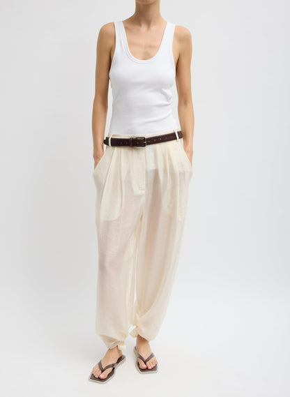 Tibi Summer Voile Stella Pant With Slit Detail