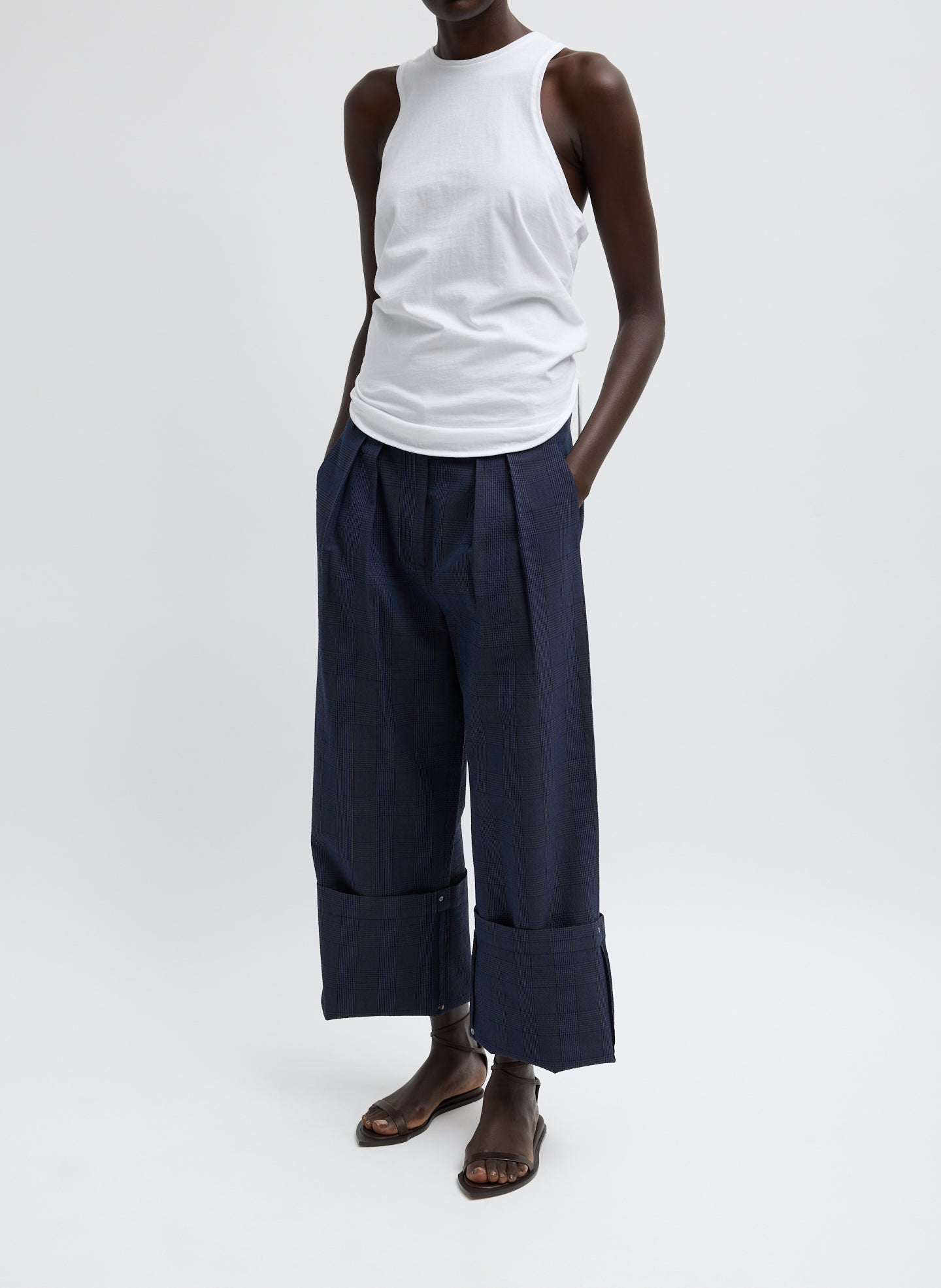 Tibi Menswear Crepon Stella Full Length Pant