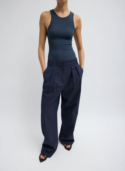 Tibi Menswear Crepon Stella Full Length Pant