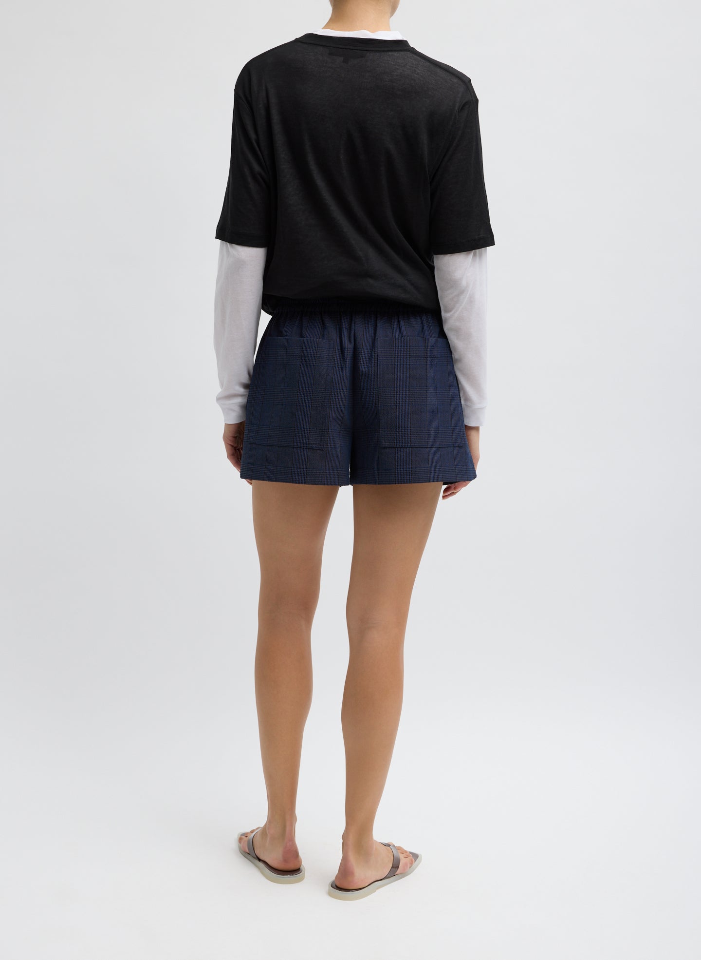 Tibi Menswear Crepon Pull On Shorts