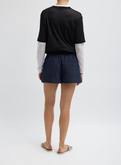 Tibi Menswear Crepon Pull On Shorts
