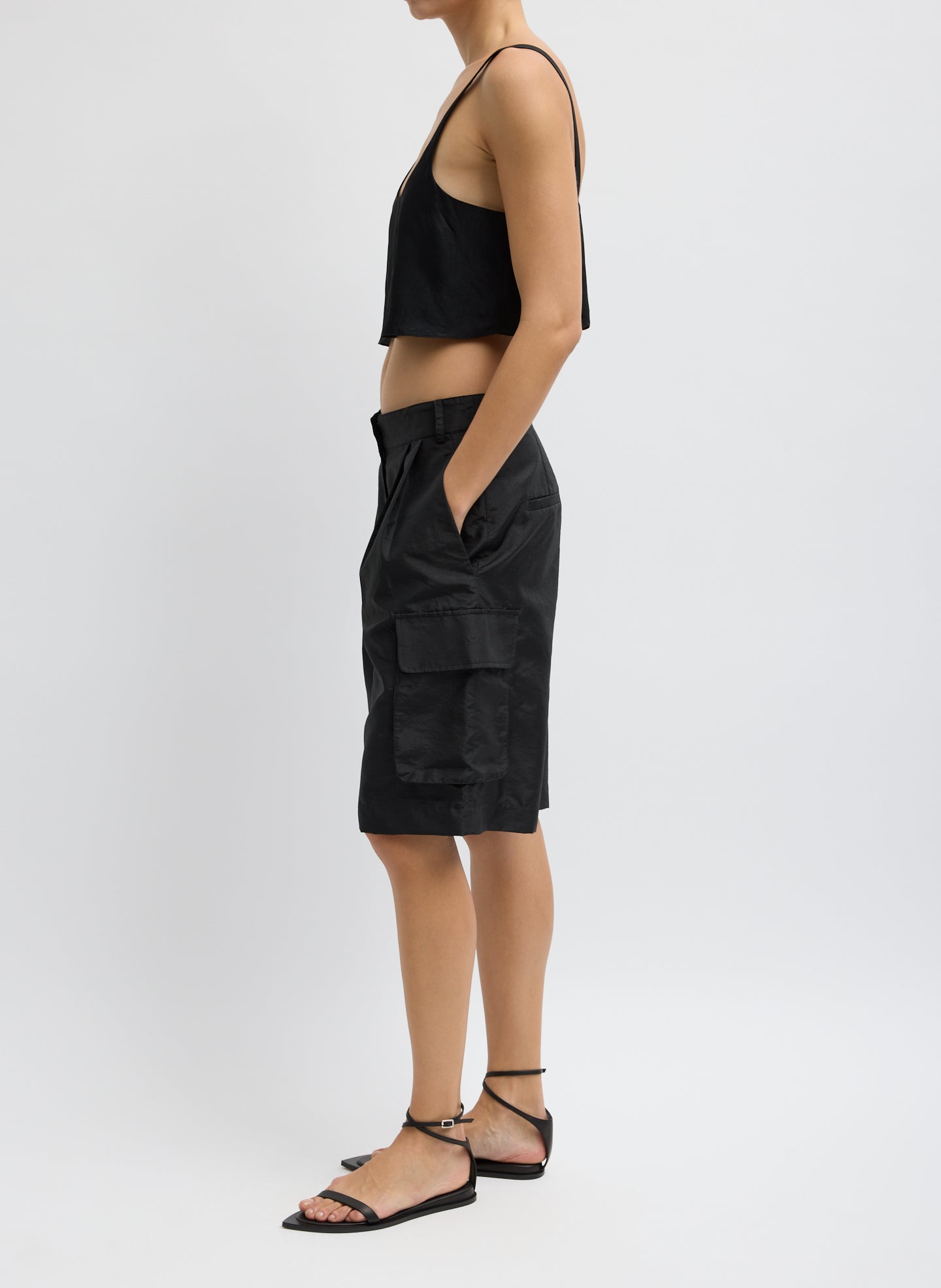 Tibi Crispy Nylon Stella Short