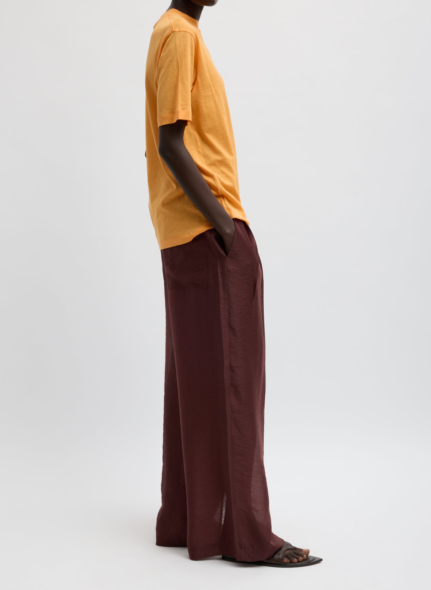 Tibi Summer Voile Stella Pant With Slit Detail