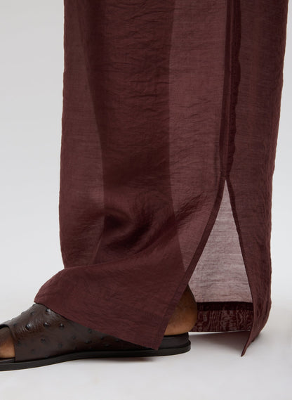 Tibi Summer Voile Stella Pant With Slit Detail