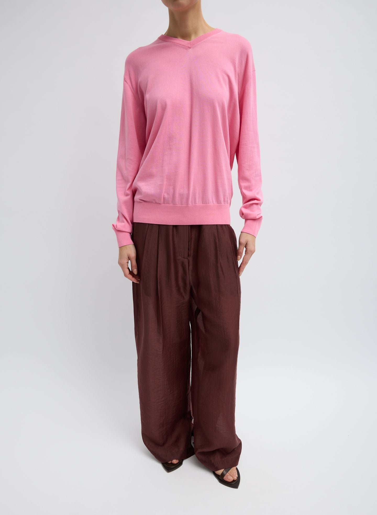 Tibi Summer Voile Stella Pant With Slit Detail
