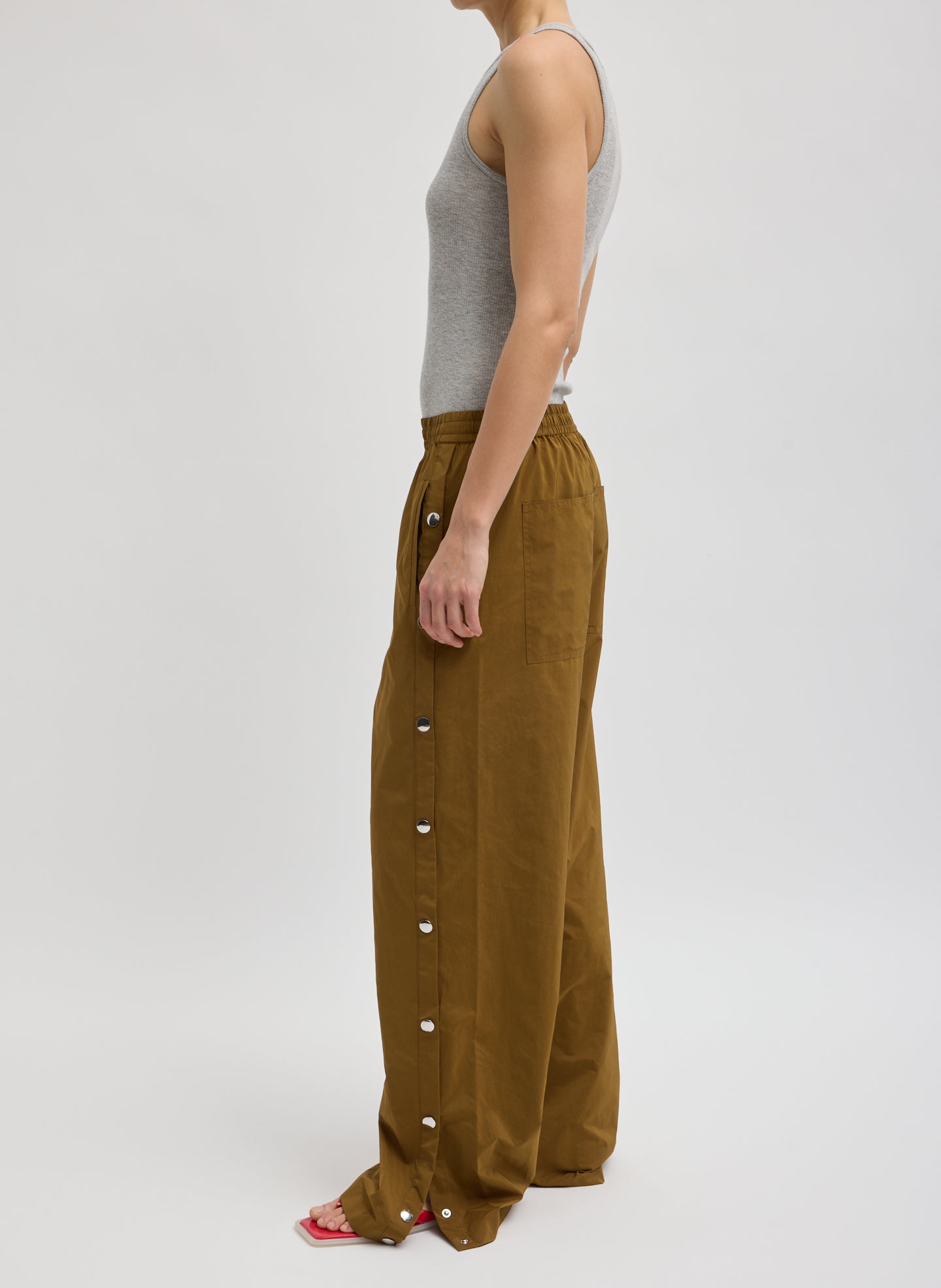 Tibi Nylon Snap Jogger