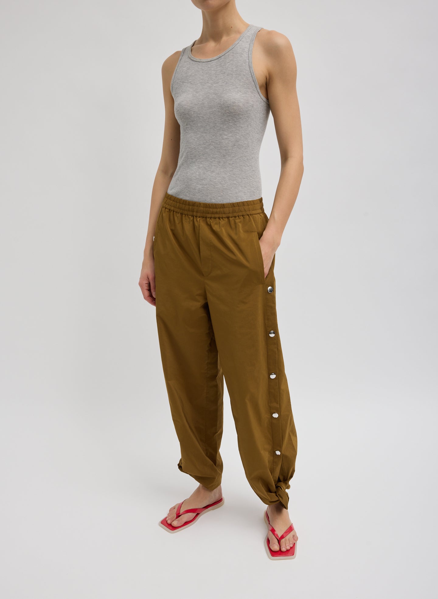 Tibi Nylon Snap Jogger