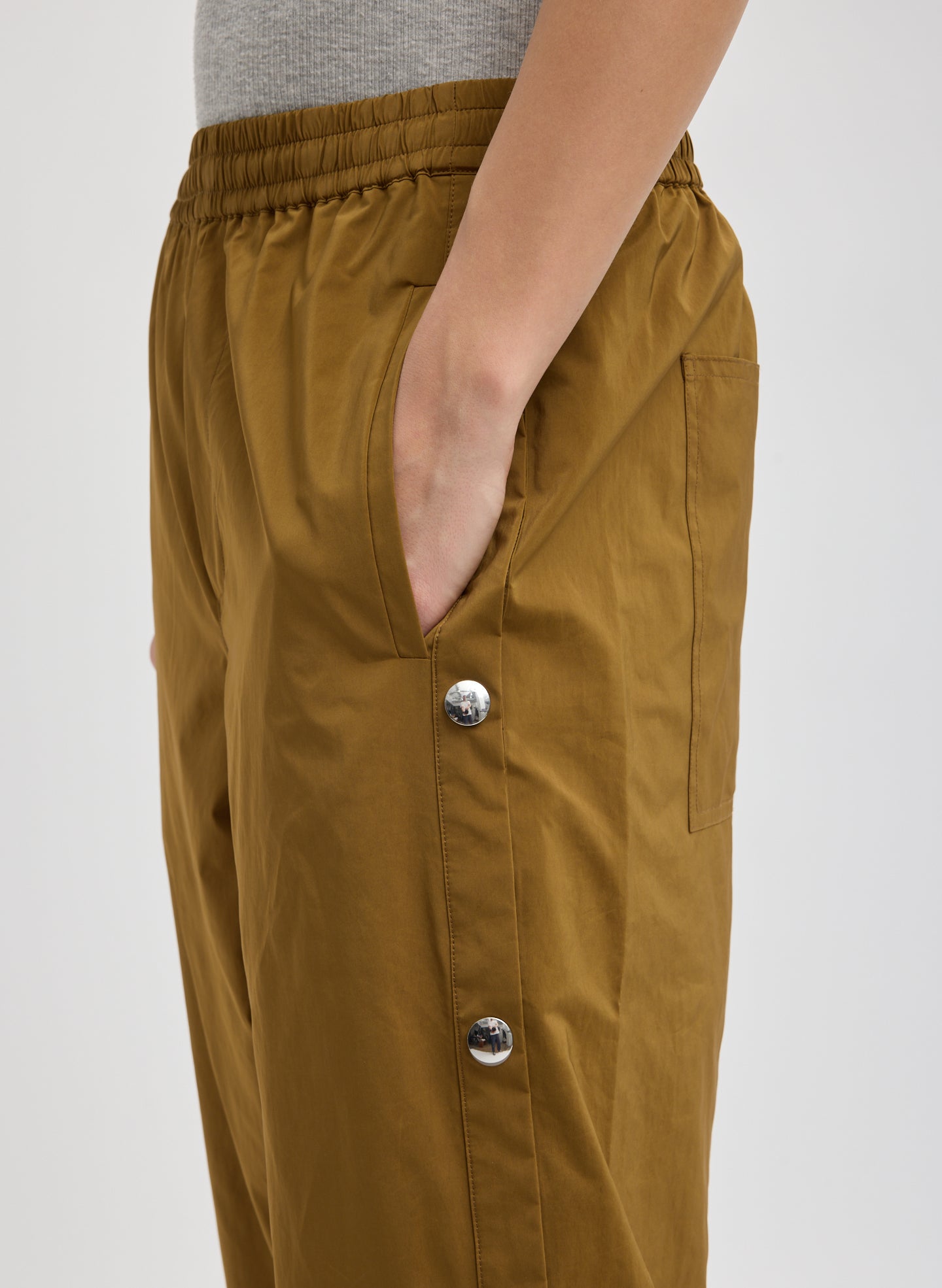 Tibi Nylon Snap Jogger